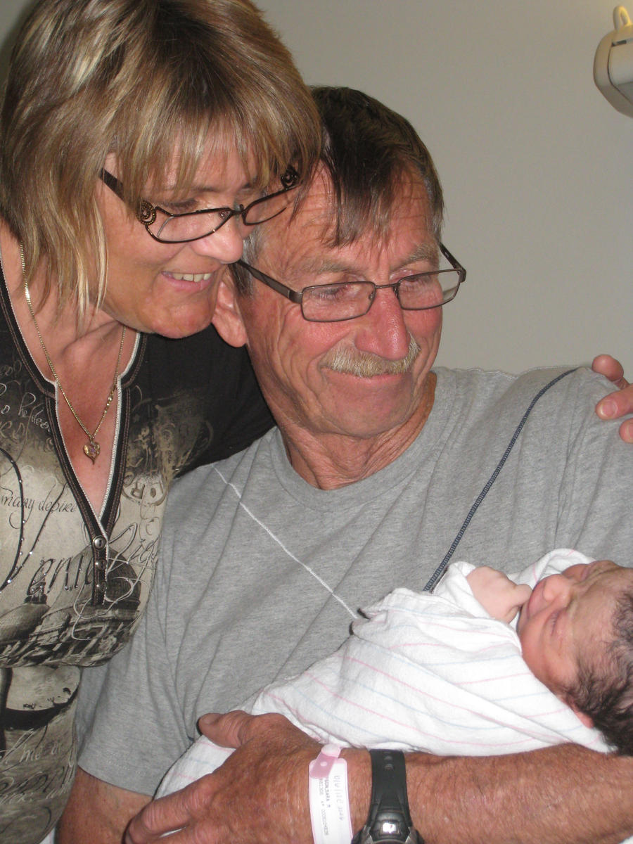 Baby with the grandparents