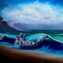 Breaker's Bay Seascape Oil Painting