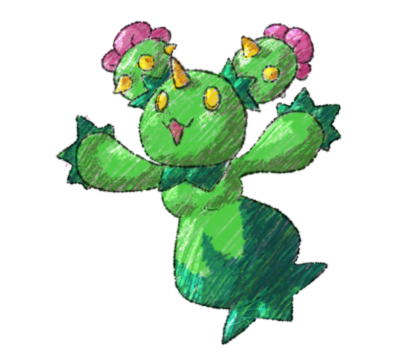 Marcatus Pokedex Collab - Maractus by vireosy on DeviantArt