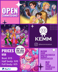 Open Comissions!!! :D by KEMM01