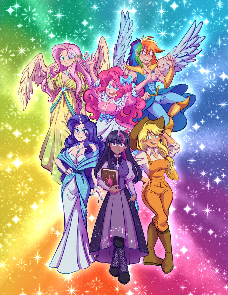 Mlp Blue Raspberry Human Deviantart MLP human main six by KEMM01 on DeviantArt