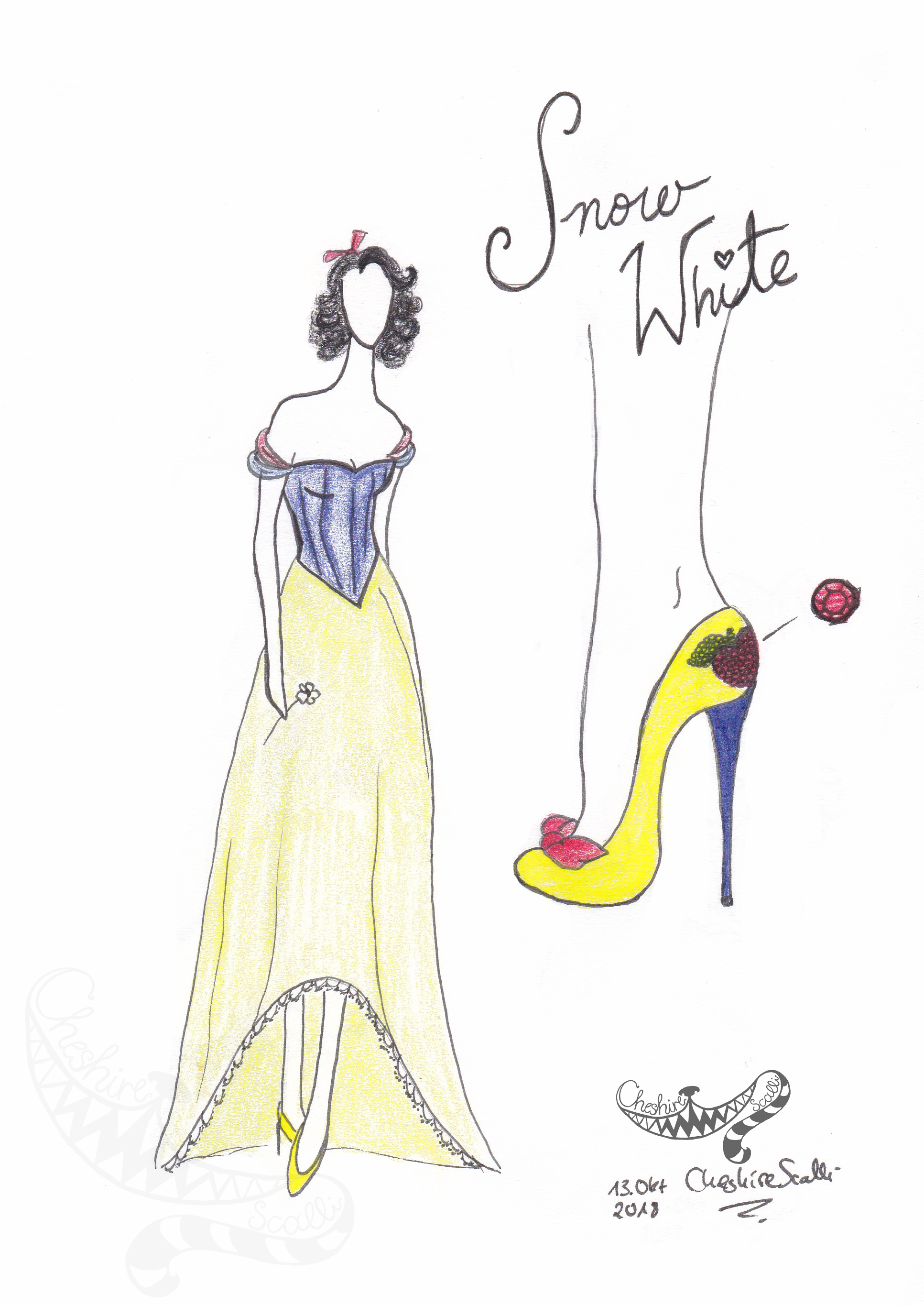 Modern sales dress sketch