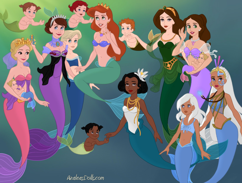 AzaleasDolls MermaidScene - Disney Mothers by CheshireScalliArt on  DeviantArt