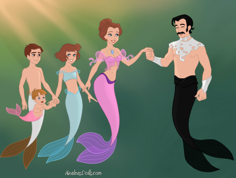 AzaleasDolls MermaidScene - New Princesses by CheshireScalliArt on