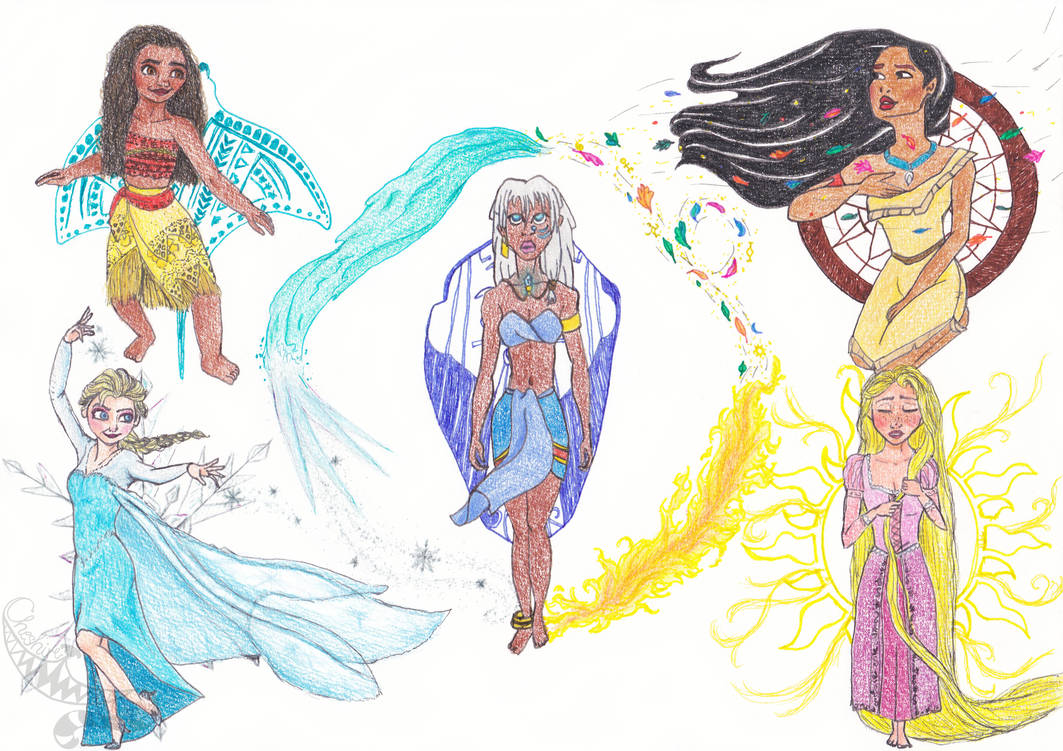 Disney Princess - Elements by CheshireScalliArt on DeviantArt