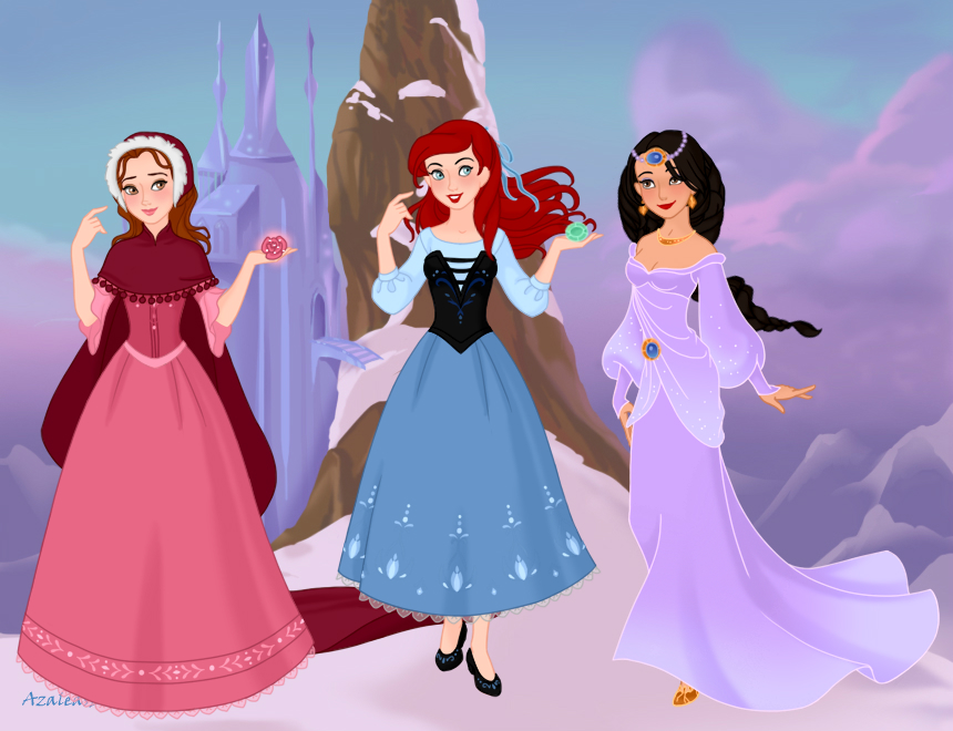 AzaleasDolls SnowQueenScene - Disney Princesses 2 by CheshireScalliArt on  DeviantArt