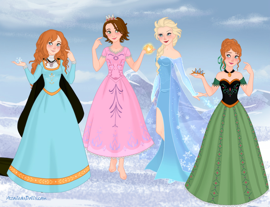 AzaleasDolls SnowQueenScene - Disney Princesses 4 by CheshireScalliArt on  DeviantArt