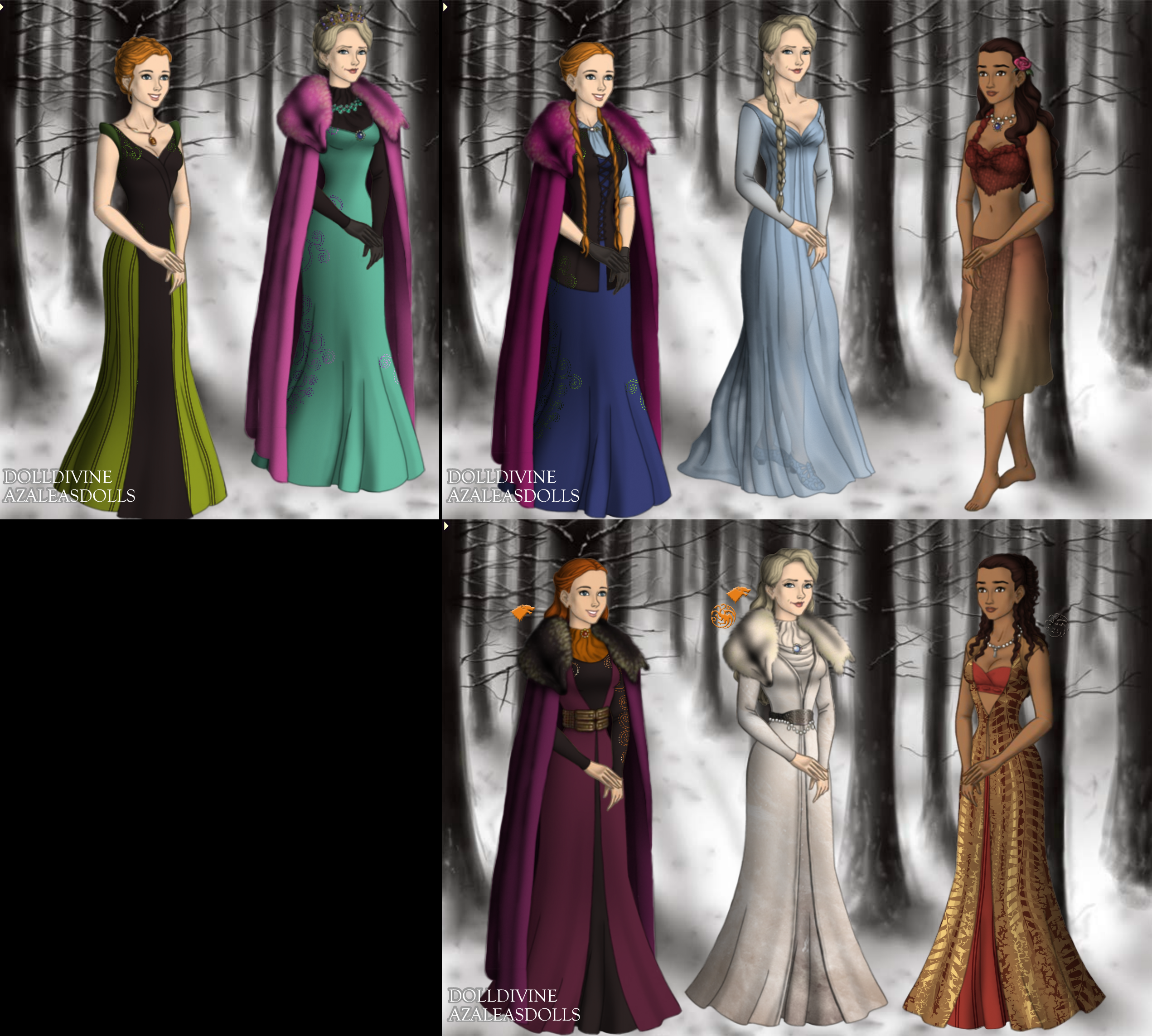 AzaleasDolls Game of Thrones - Disney Princess 5 by CheshireScalliArt on  DeviantArt