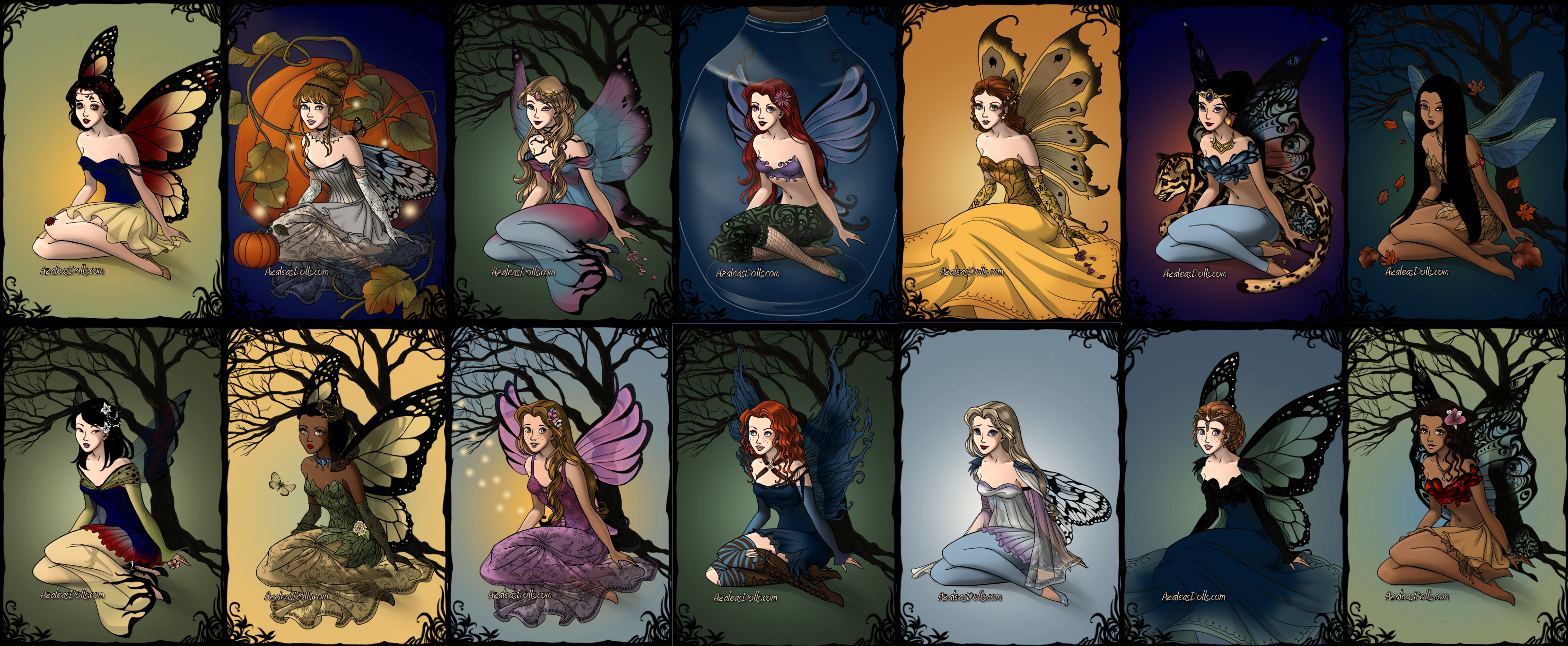 AzaleasDolls Dark Fairies - Disney Princesses by CheshireScalliArt on  DeviantArt