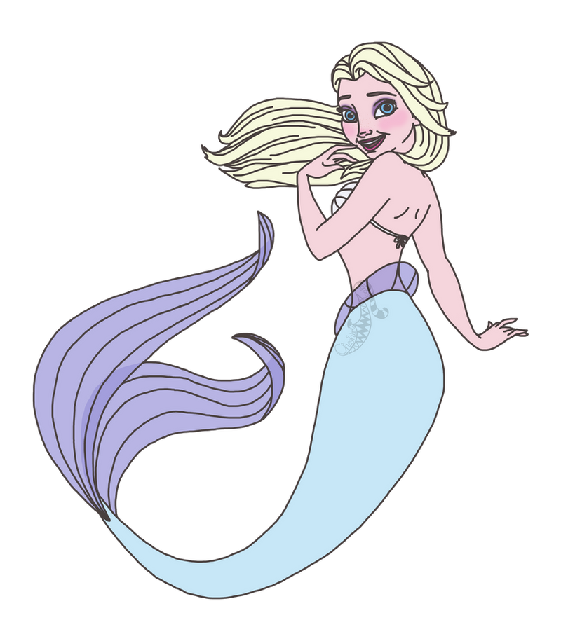 Mermay 2020 - Disney Princess Mermaids - 26 Elsa By Cheshirescalliart On  Deviantart