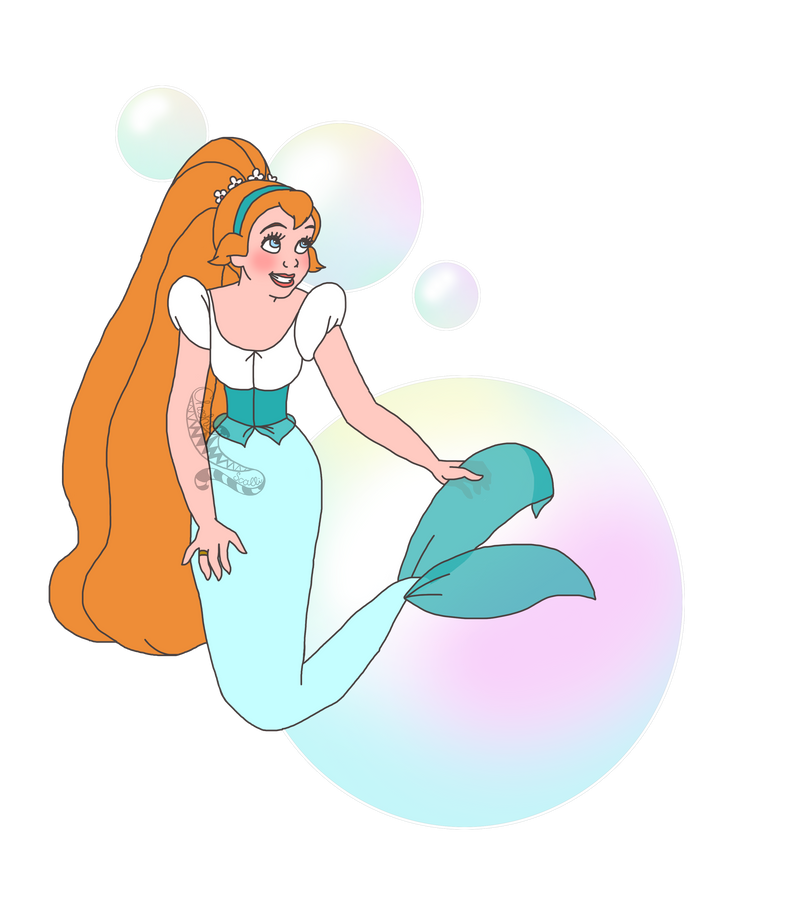 Cartoon Mermaids - 08 Thumbelina by CheshireScalliArt on DeviantArt