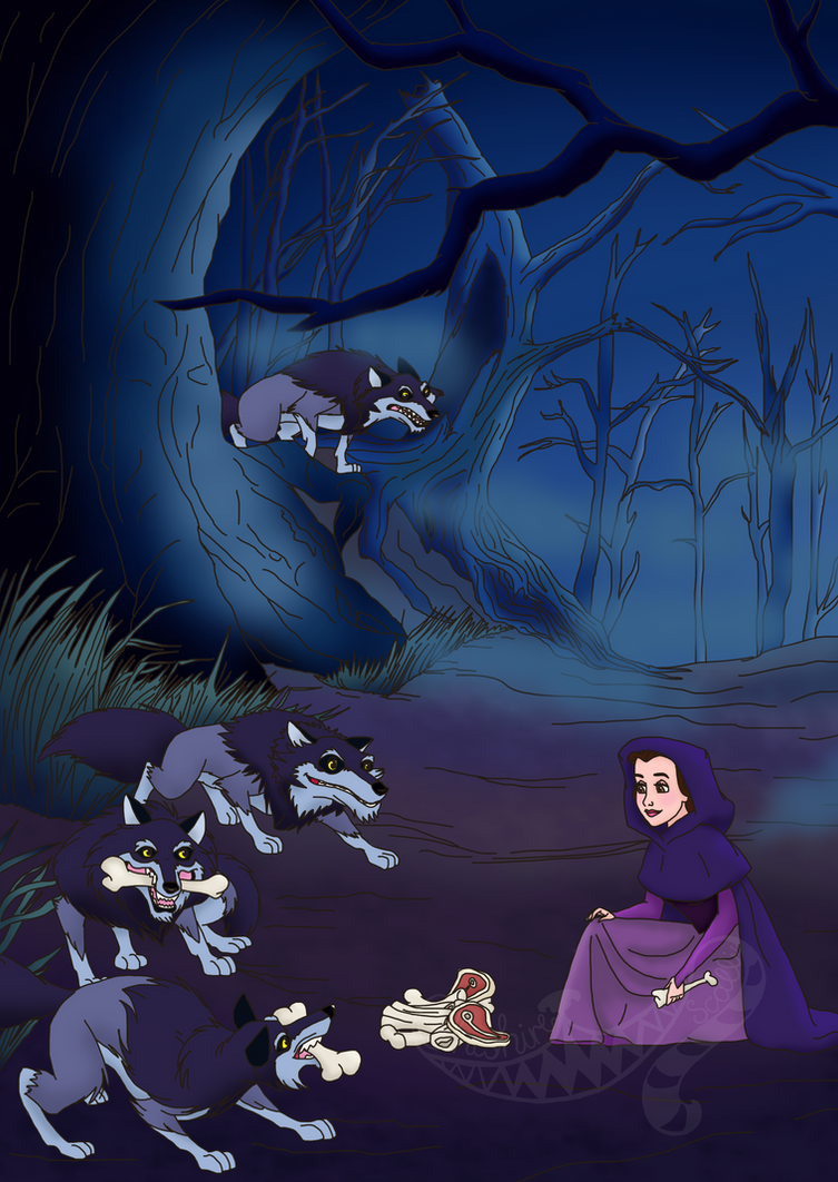 Drawlloween 2022 - 17 Belle - Wolves by CheshireScalliArt on DeviantArt