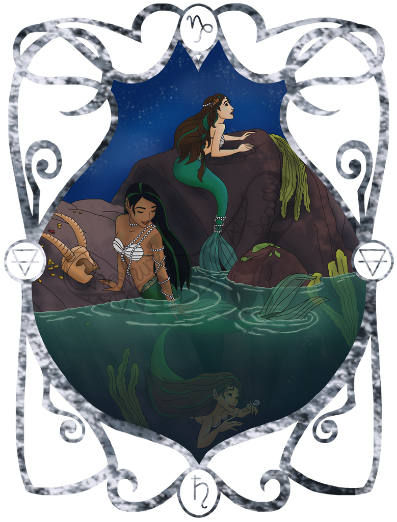 Capriga Zodiac Signs x Mythical Creatures - Capricorn by CheshireScalliArt on ...