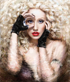 Painting Christina Aguilera