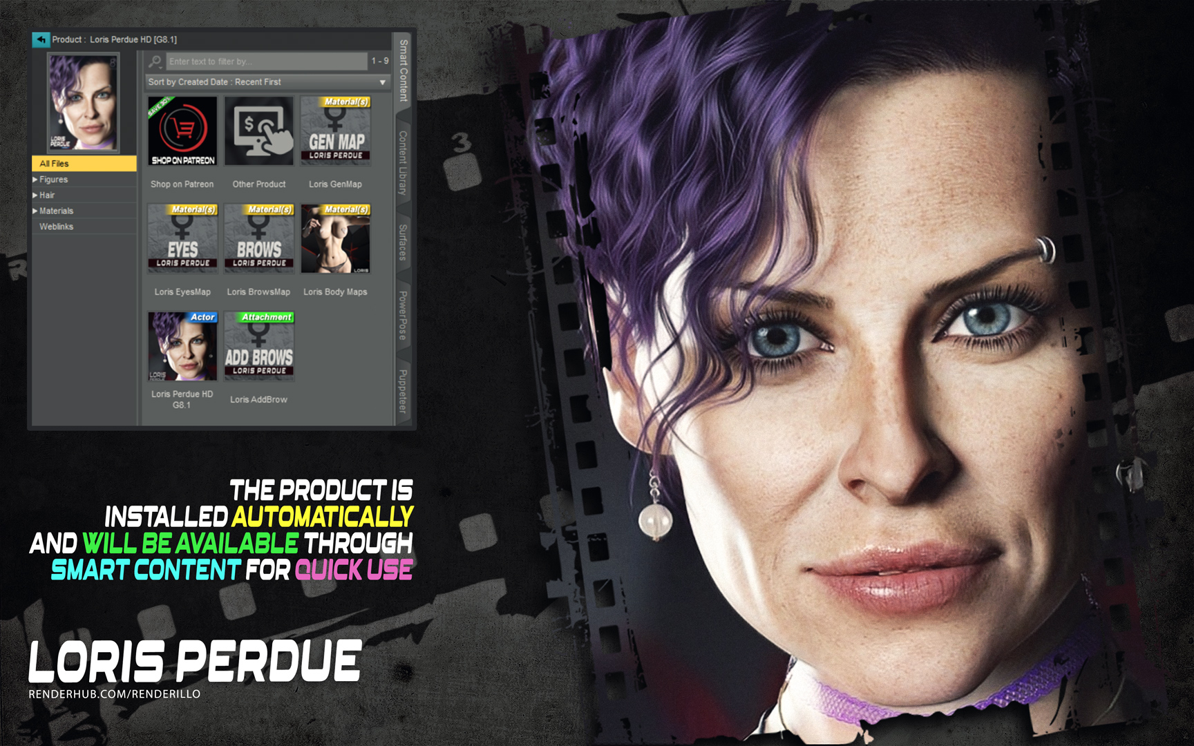 Loris Perdue HD (G8.1) for DAZ3D