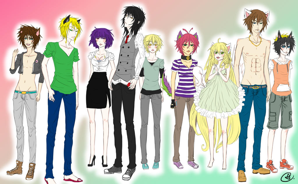 Oc Group Base Prom OC Group Picture by ConnieConnConn on DeviantArt
