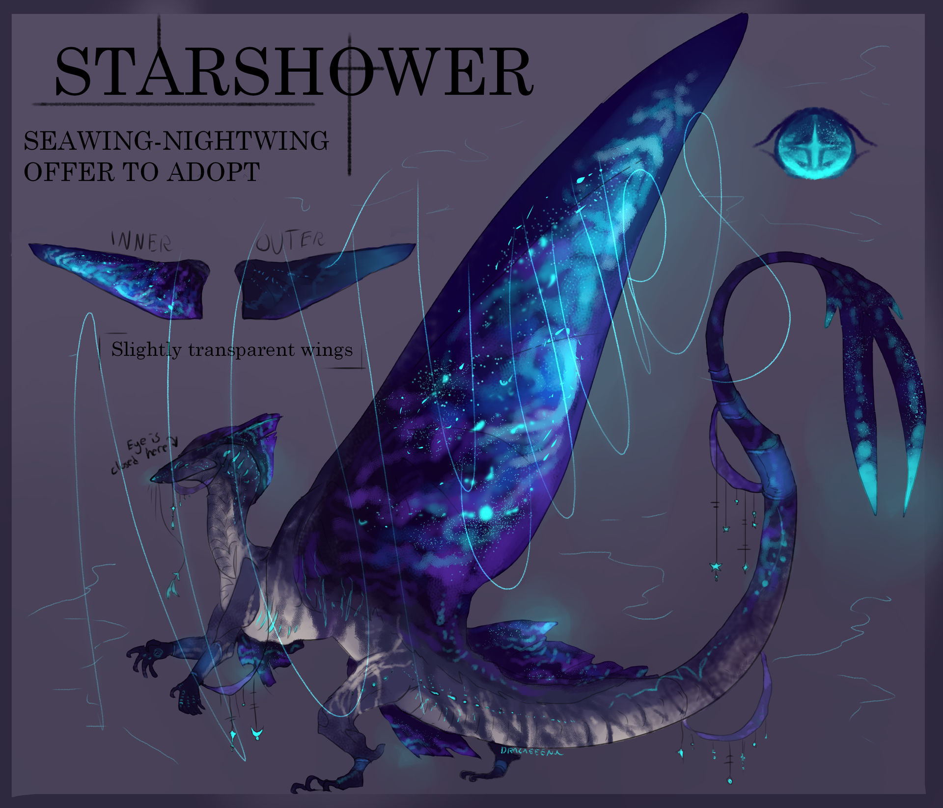 (CLOSED) STARSHOWER | WoF Seawing-Nightwing OTA by dracaeeena on DeviantArt