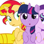 Sunset Shimmer, Twilight, and Starlight Glimmer