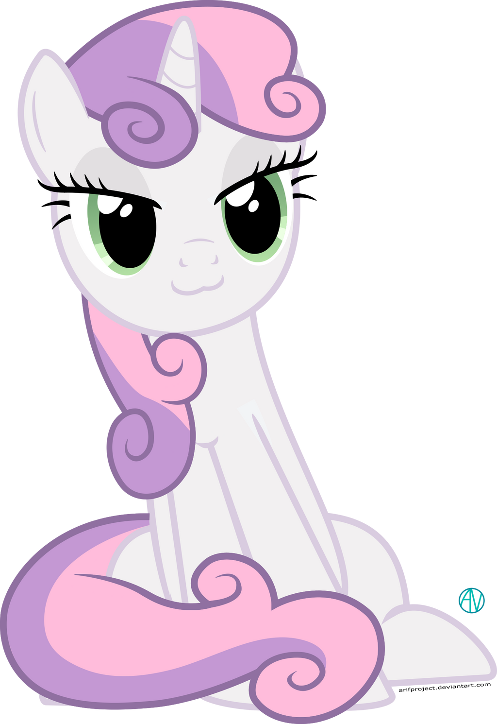 Sweetie Belle cat face vector (older)