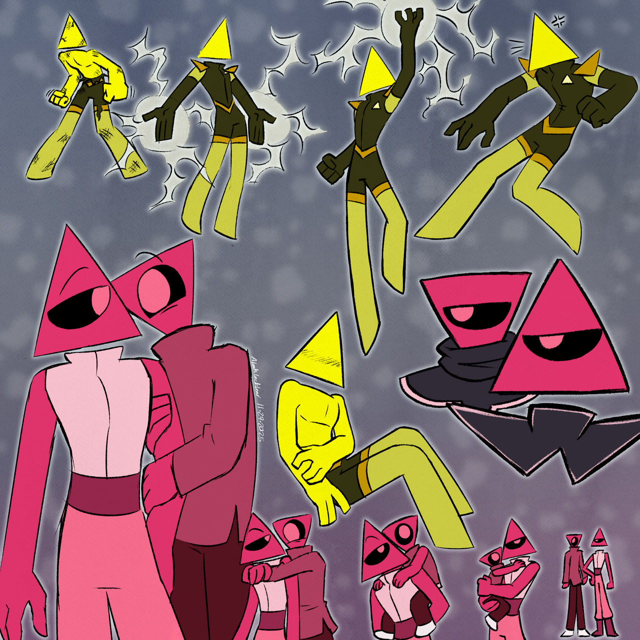 Two Triangle Man Triangle Dudes by Afrothunderxx96 on DeviantArt