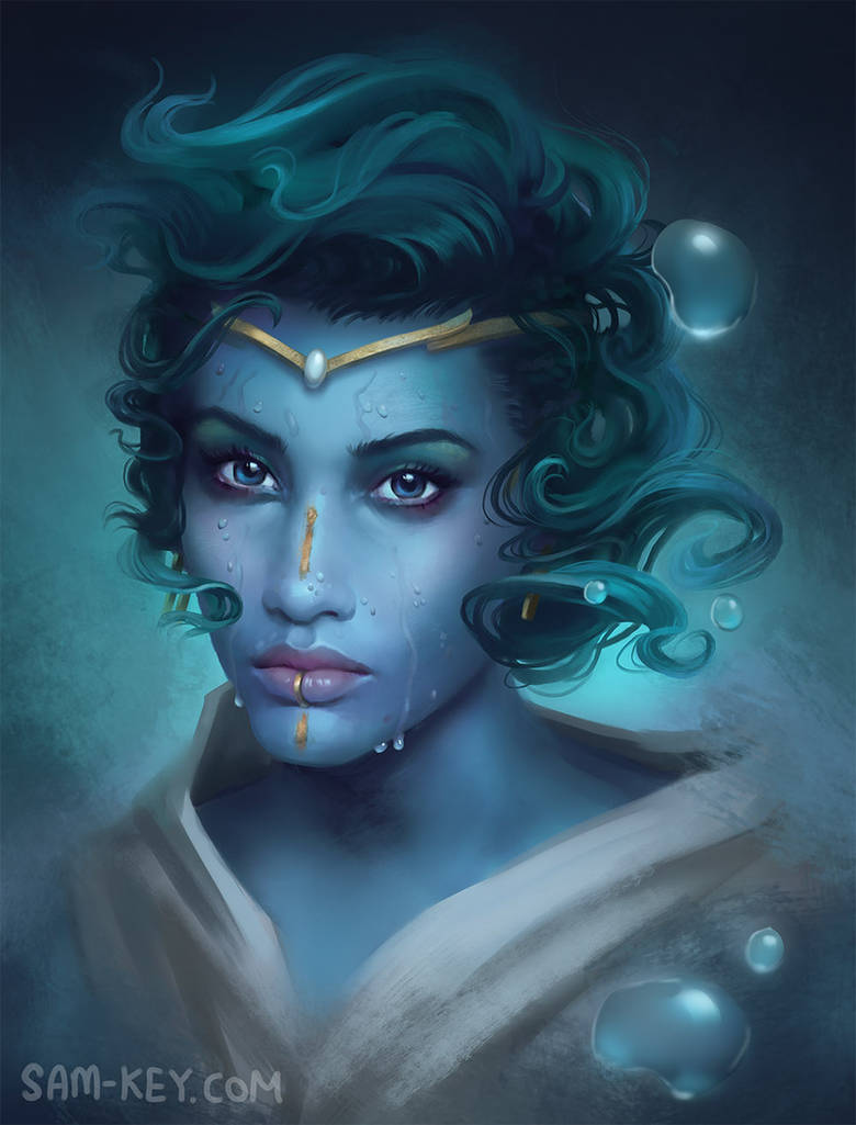 Water Genasi By Samanthajoanneart On DeviantArt water-genasi-by-samanthajoanneart-on-deviantart