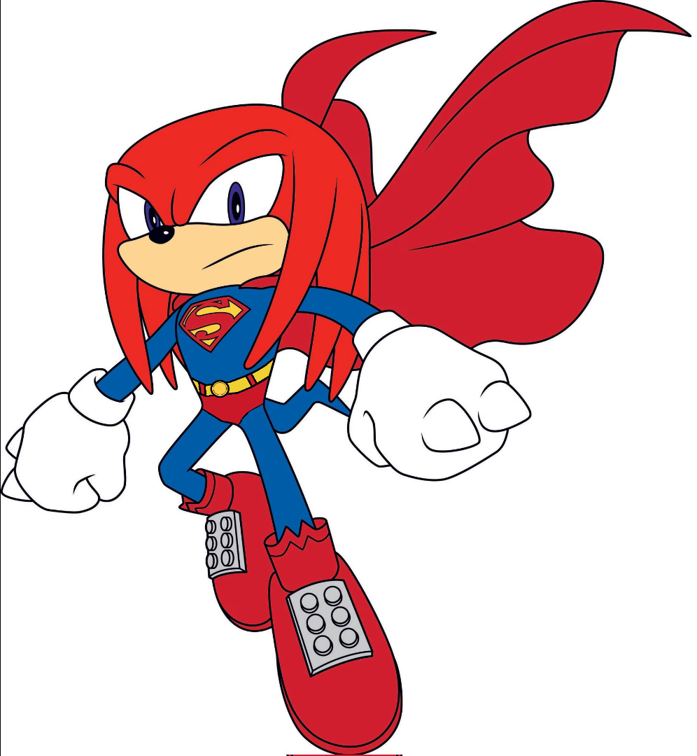 Knuckles as Superman Trunks edit(better quality) by SonicWolf6Archive ...