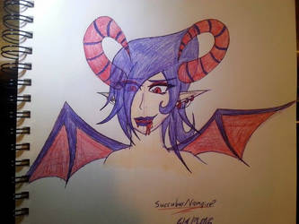 Random Drawing - Succubus/Vampire?