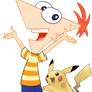 Phineas with his partner Pikachu