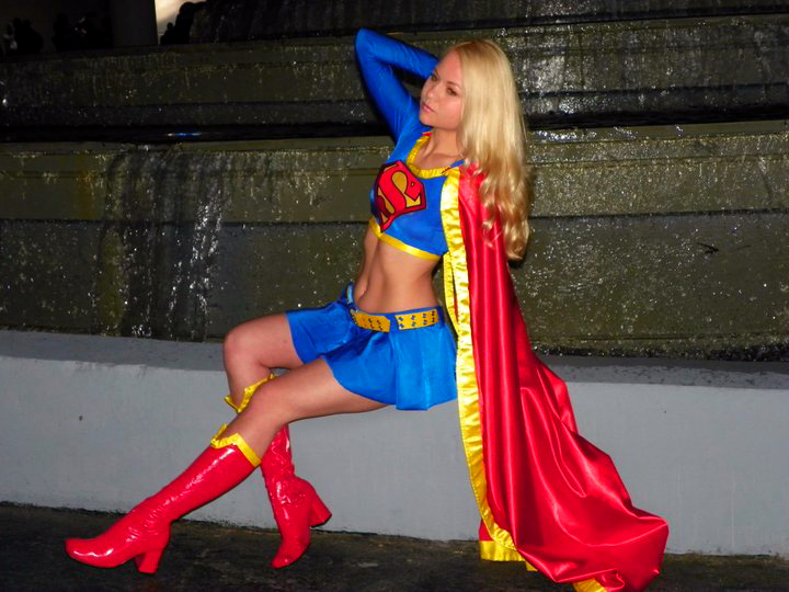 Supergirl sitting