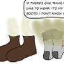 Soos Ramirez unaware his feet really reek!