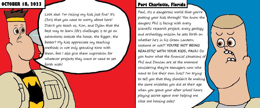 Paul having angry chat with his dad Peter Griffin!