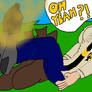 Page 4- Paul itching to take off his stinky socks!
