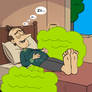 Lynn Sr. feeling better as he's barefoot and farts