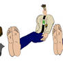 Paul/Phil Griffin smirking over their stinky feet!