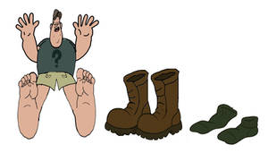 Soos Ramirez acting bonkers as he's barefoot!