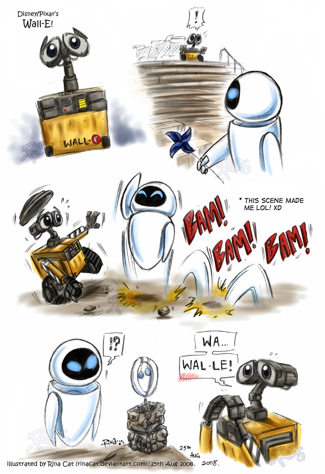 Wall-E: Wall-E and Eve doodles