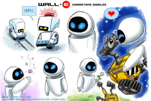 Wall-E: Wall-E Eve Mo doodles