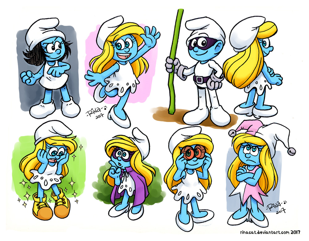 smurfs many faces of smurfette by rinacat on deviantart.