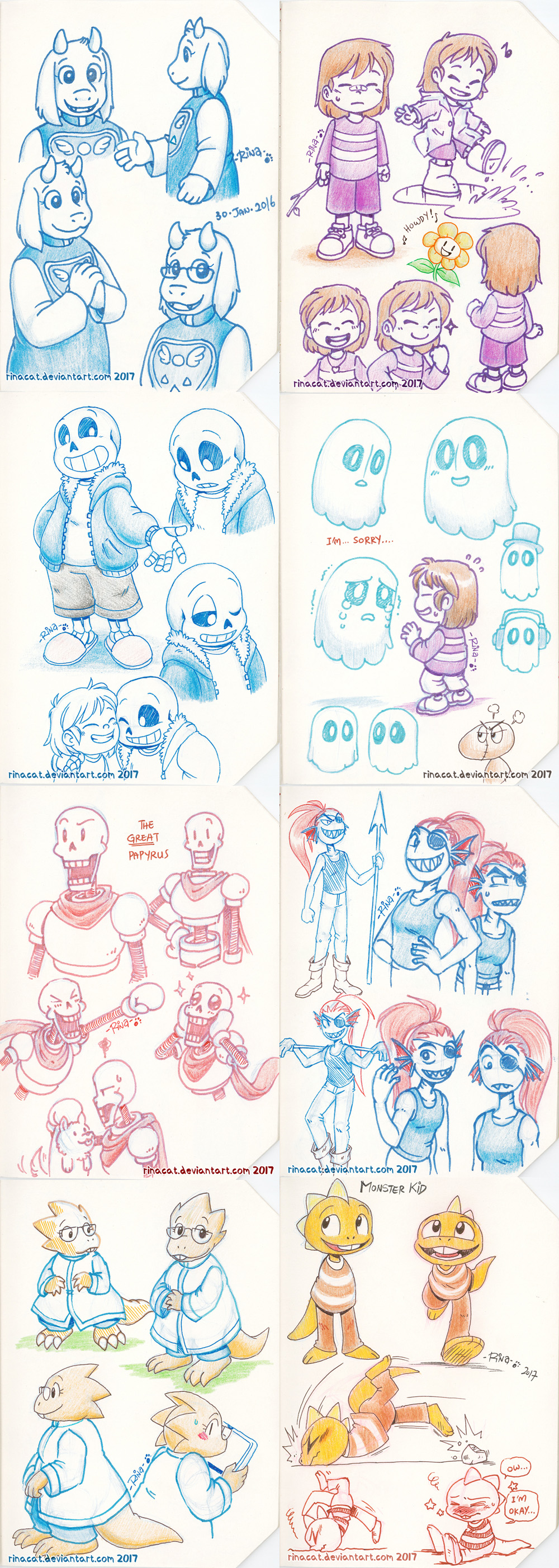 Undertale: Gel pen doodles compilation