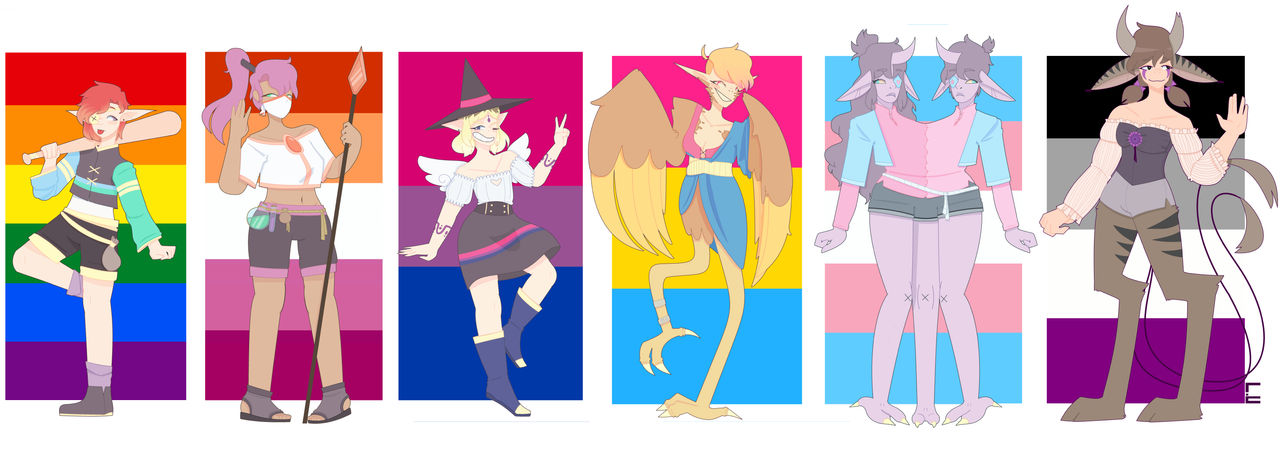 Deviantart Background Pride Flags Pride flags but its fantasy characters by senaard on DeviantArt