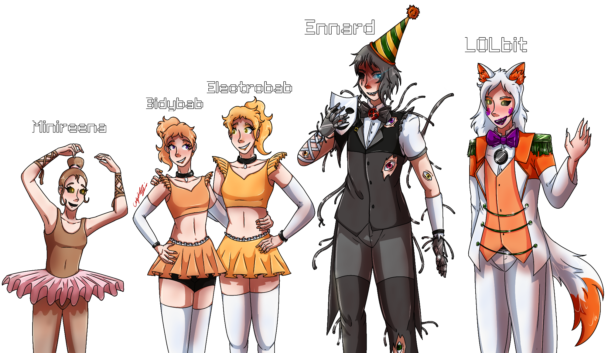 Five nights at Freddys Gijinka by Mangopoptart on deviantART