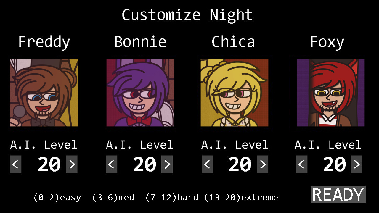 FNAF 1 Custom Night by WolfBilledArtist on DeviantArt