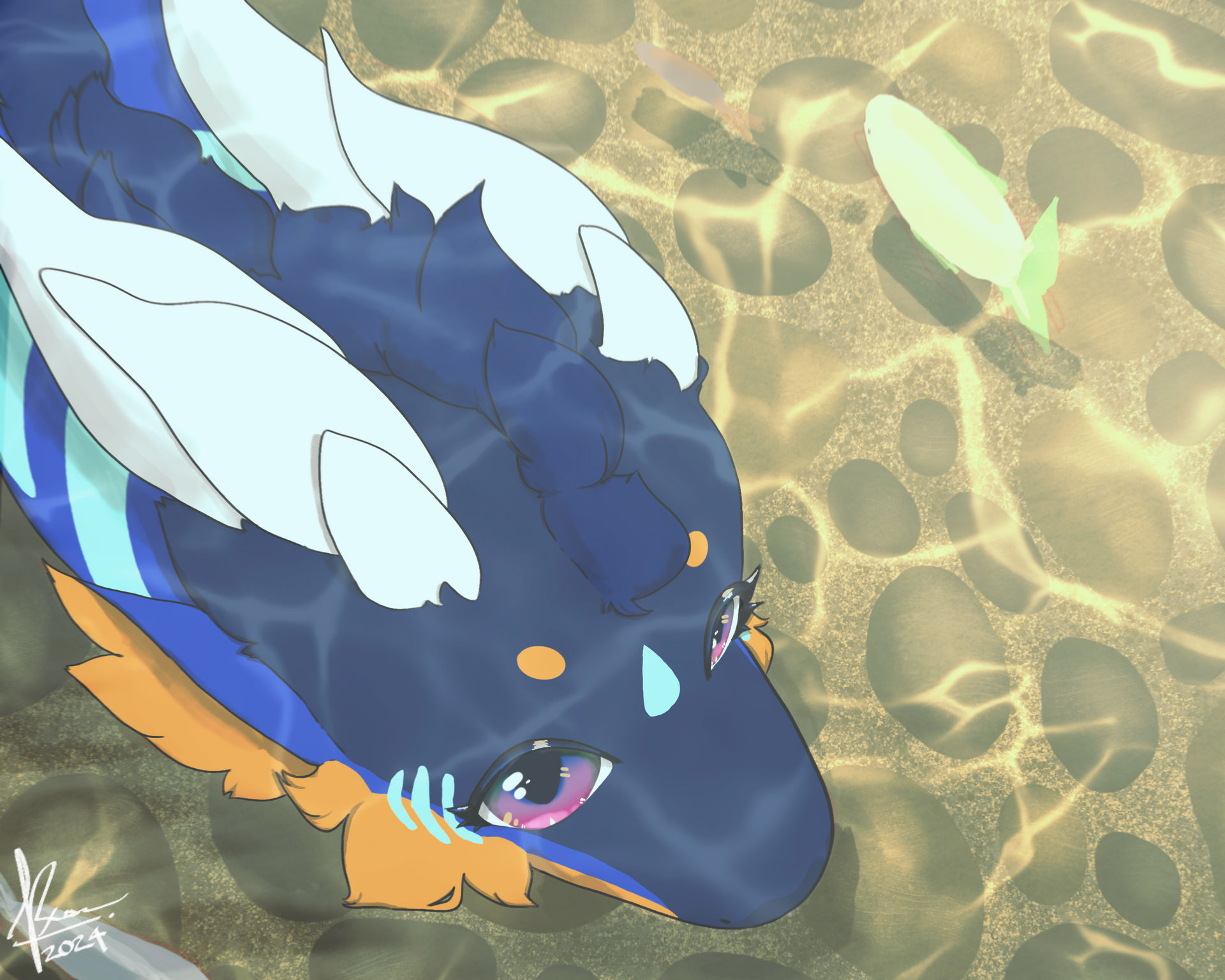 swimming with the fishies (giftart) by celestialrxses on DeviantArt