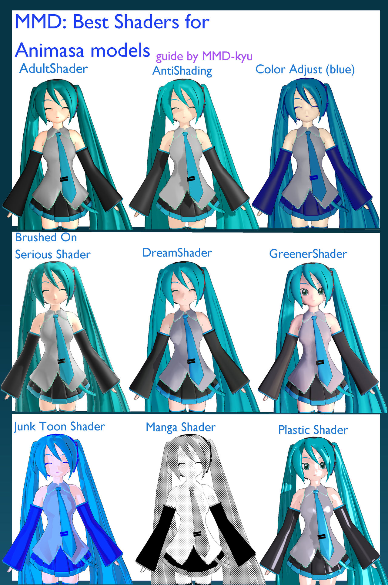 Mmd Model Shading MMD Guide- Best Shaders For Animasa Models by MMD-kyu on DeviantArt