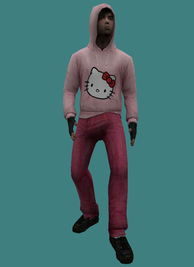 Simon from Cry of Fear in his Hello Kitty hoodie Minecraft Skin