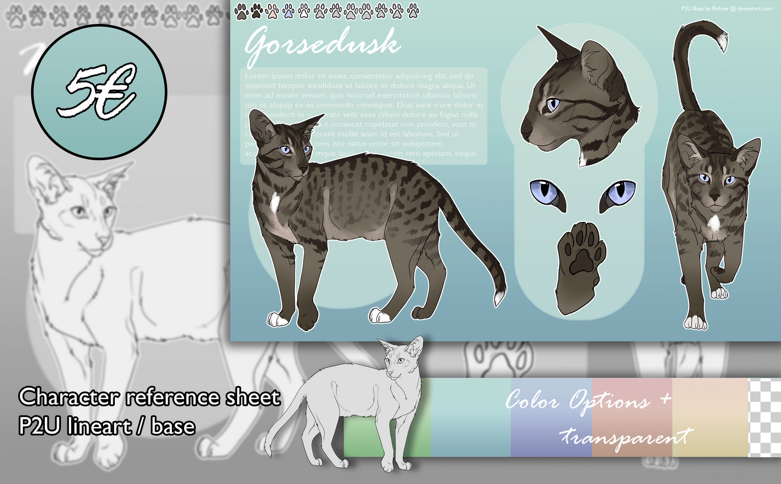 Warriors Reference Sheet Base Feline & Cat Lineart Base 