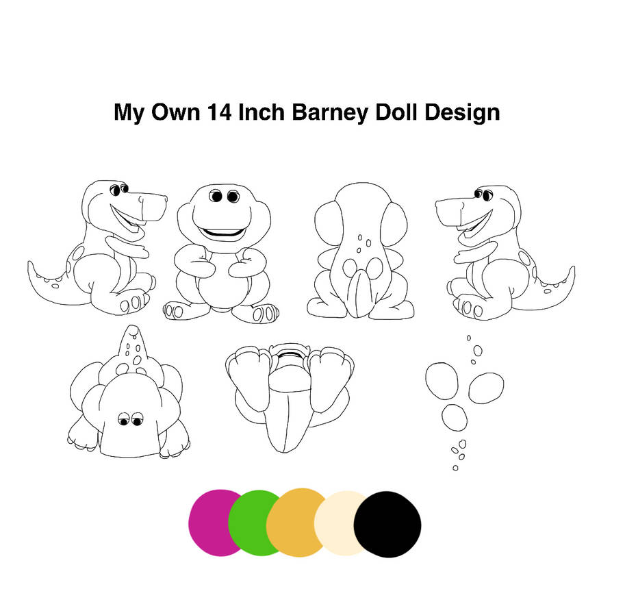 Barney Redesigned Deviantart My Own Custom 14 Inch Barney Doll Design by BradleyBrowne on DeviantArt