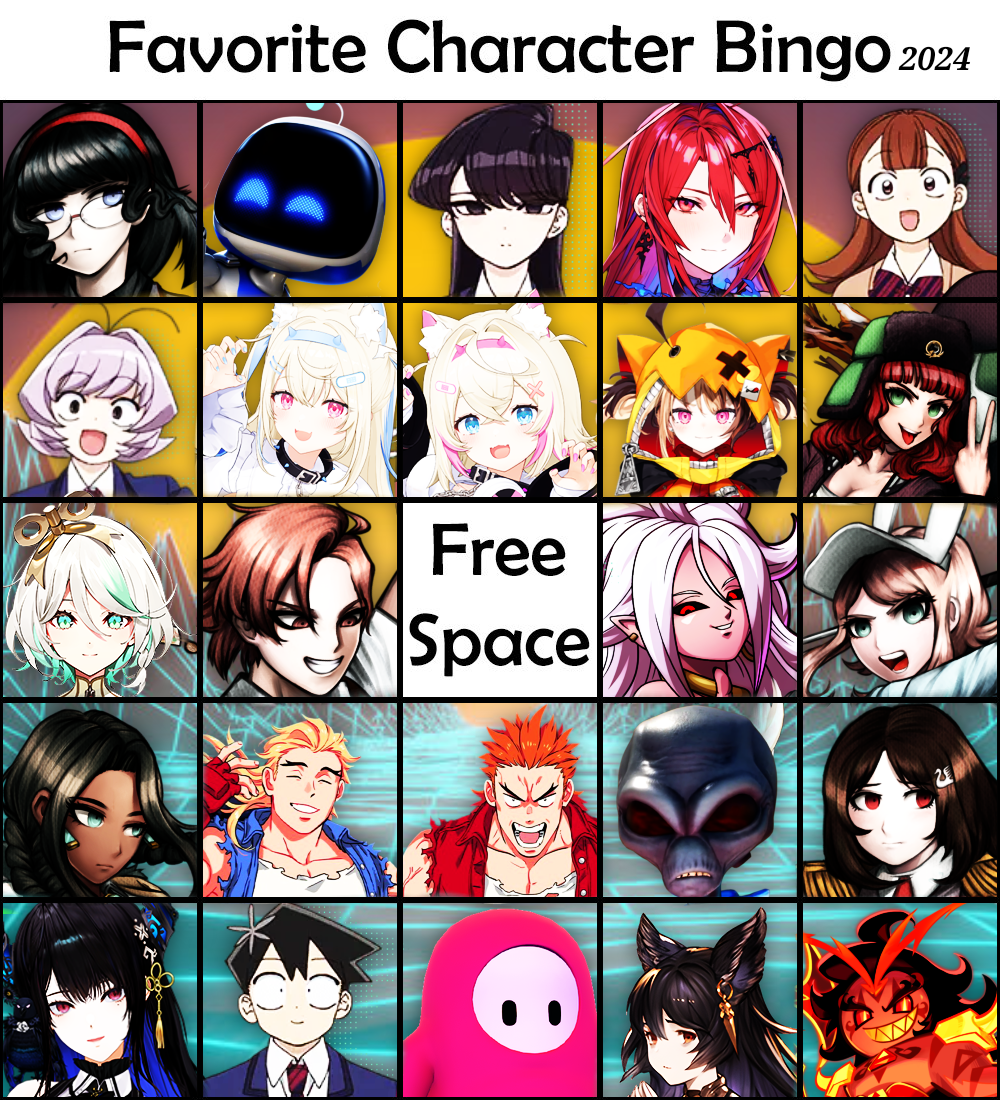 Favorite Character Bingo 2024 by mrnoma on DeviantArt Favorite Character Bingo 2024 by mrnoma on DeviantArt