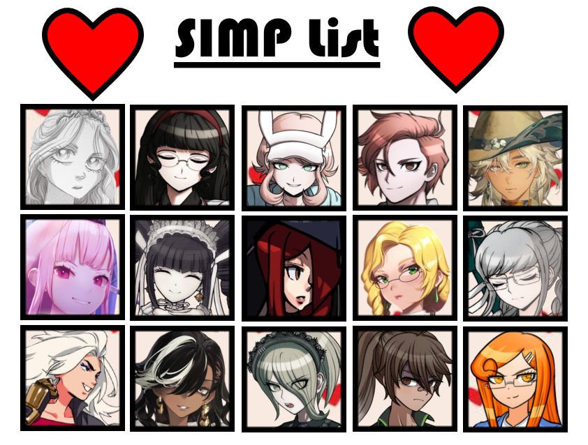 Simp list by mrnoma on DeviantArt