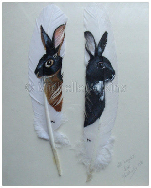 Feather Rabbitears Bunny Feathers by DragonsDust on DeviantArt
